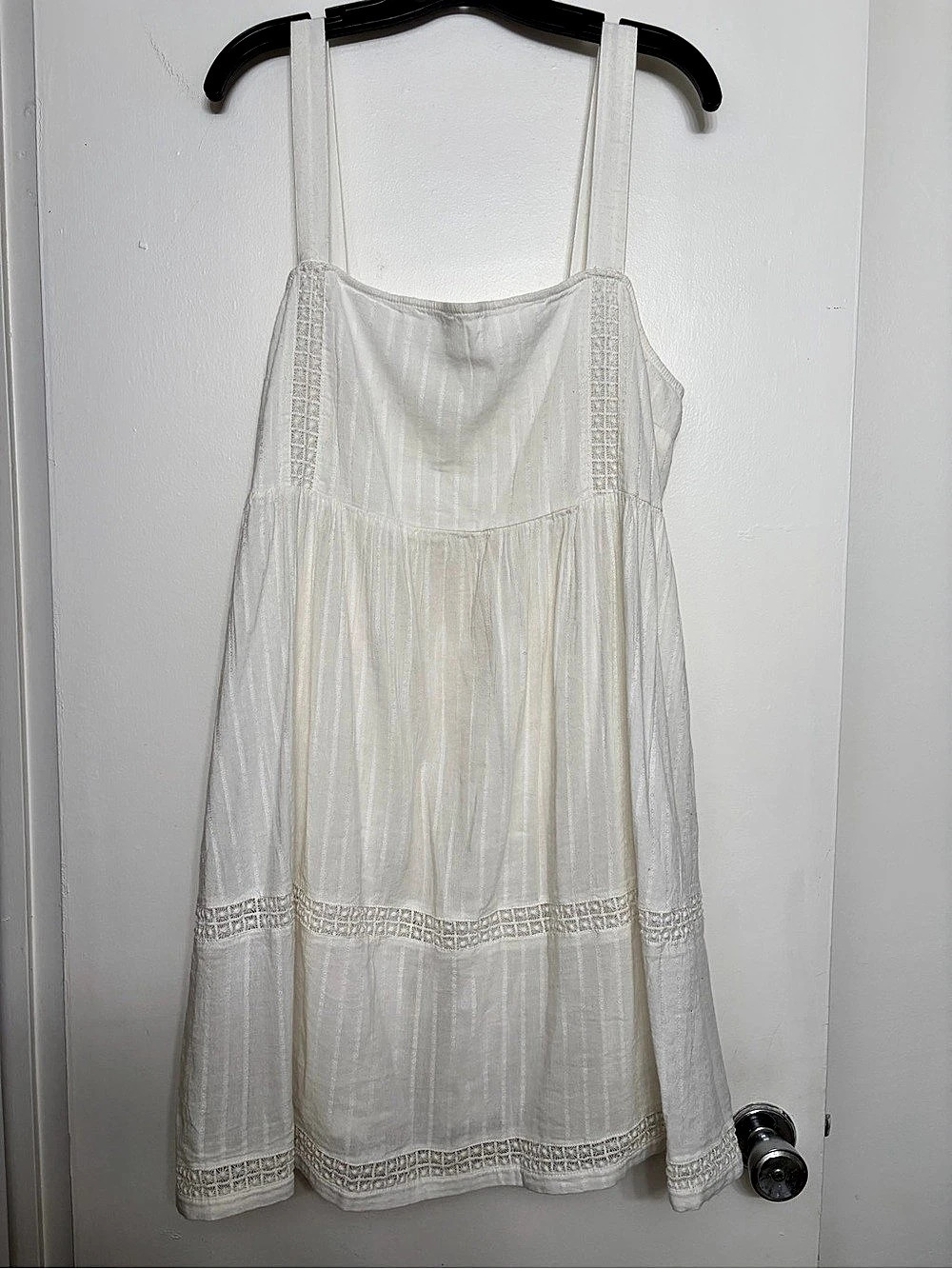 Rip Curl White Lace Trim Mini Dress Like New XL